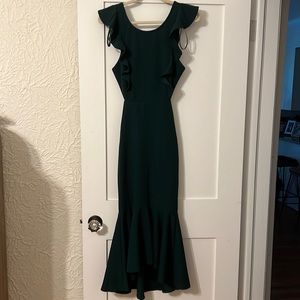 Selfie leslie green long dress